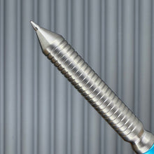 Load image into Gallery viewer, &gt; Spoke Click Model CX: Cyan Aluminum / Shiny Groove Knurled Grip