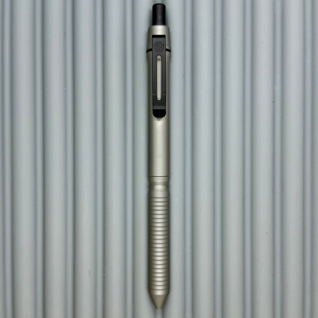 > Spoke Click Model CX: Matte Titanium / Grooved Grip (black accents)