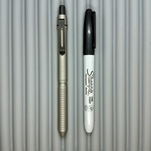 > Spoke Click Model CX: Matte Titanium / Grooved Grip (black accents)