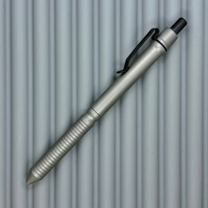 > Spoke Click Model CX: Matte Titanium / Grooved Grip (black accents)