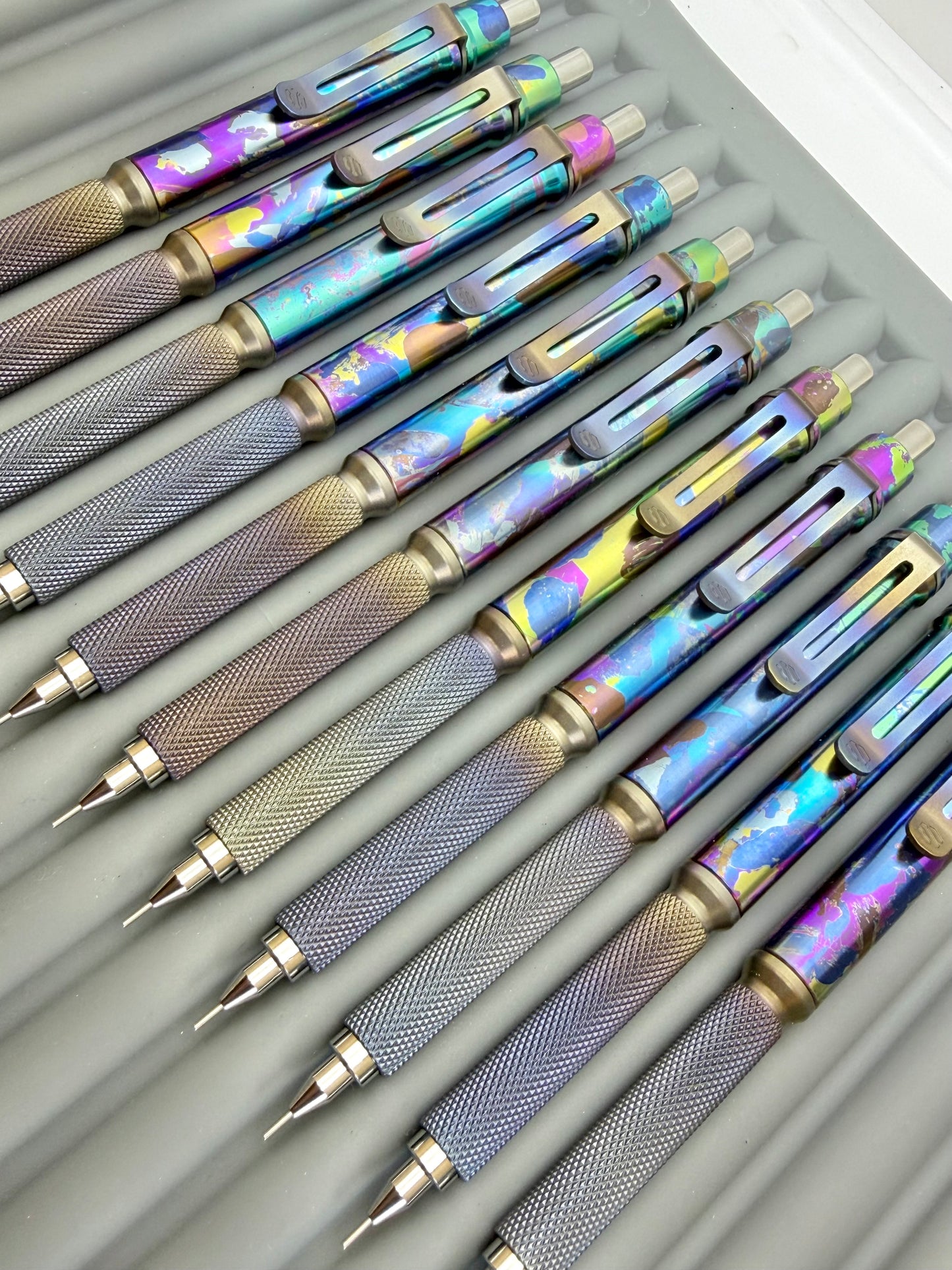 Spoke Hacks Pencil: model 8 in Nerd camo / torched finish