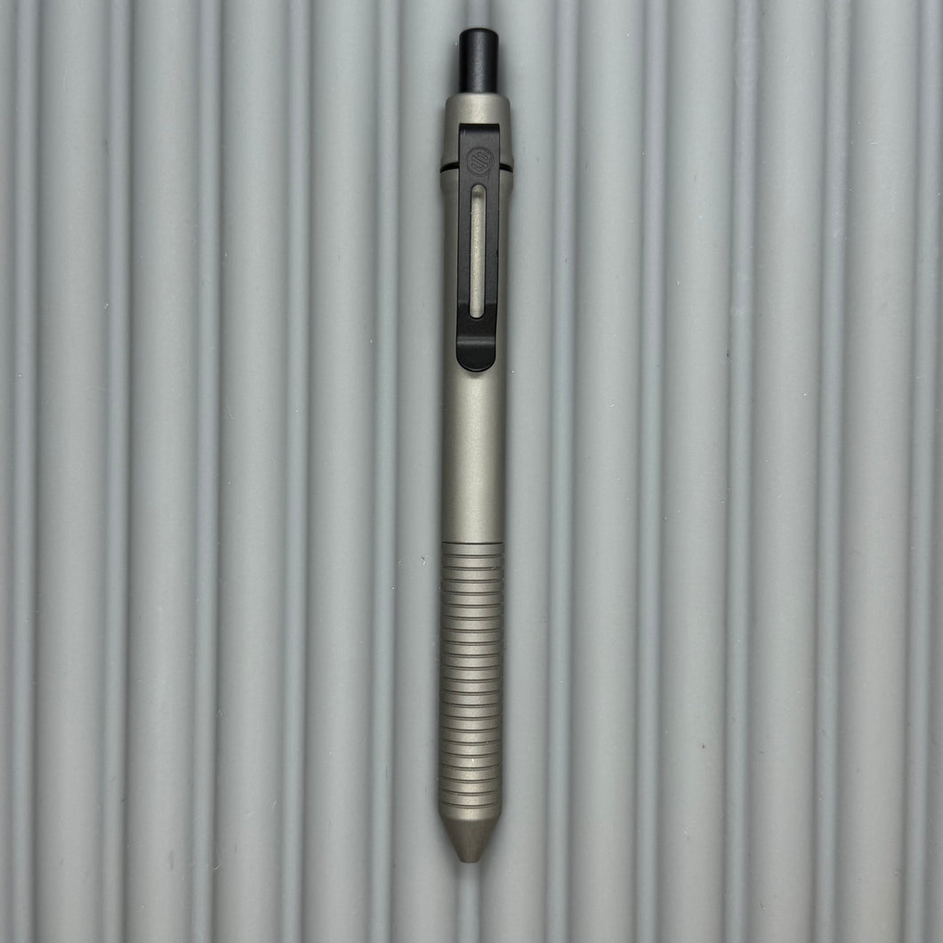 > Spoke Click Model C: Matte Titanium /  Grooved Grip (black accents)