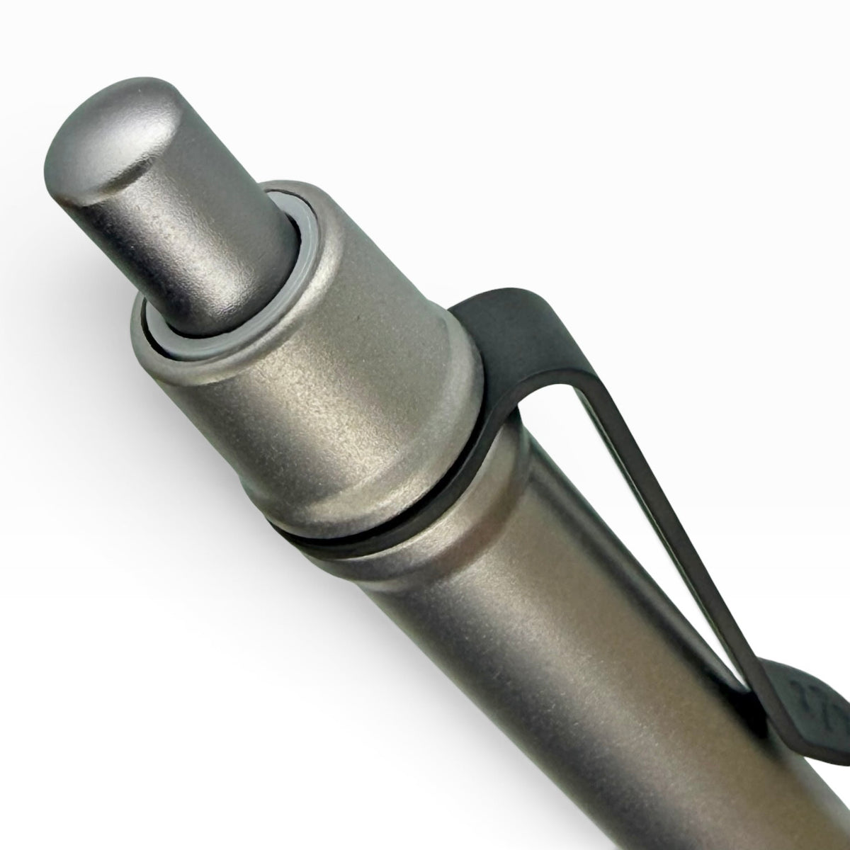 > Spoke Click Model CX-E: Matte Titanium / Black Ti Knurled Grip & Clip (Pentel® EnerGel refill) (Copy)