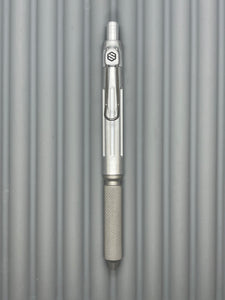 Spoke Click Prototype (Alpha): Titanium Knurl Grip, Bare Aluminum Barrel