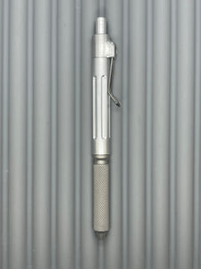 Spoke Click Prototype (Alpha): Titanium Knurl Grip, Bare Aluminum Barrel