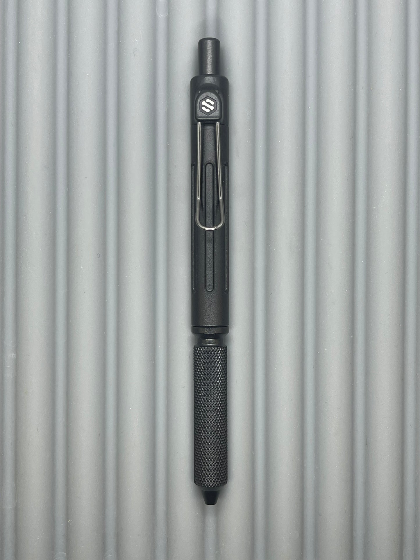 Spoke Click Prototype (Alpha): Black Aluminum Knurl Grip, Black Aluminum Barrel