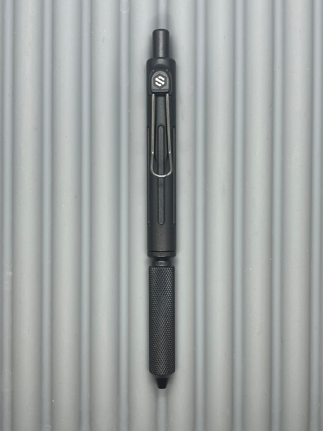 Spoke Click Prototype (Alpha): Black Aluminum Knurl Grip, Black Aluminum Barrel