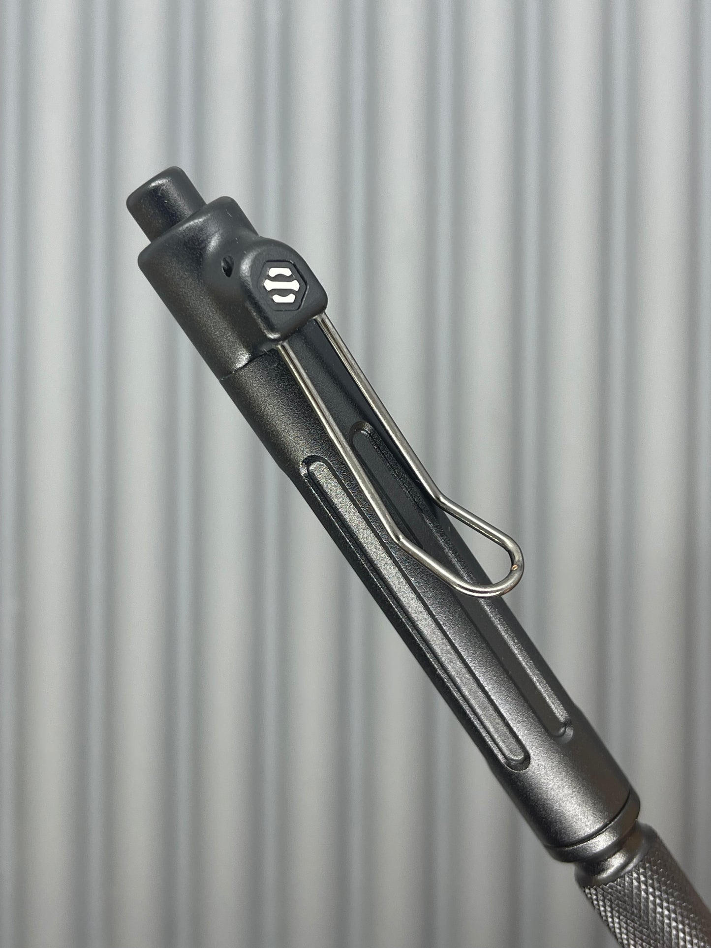 Spoke Click Prototype (Alpha): Black Aluminum Knurl Grip, Black Aluminum Barrel