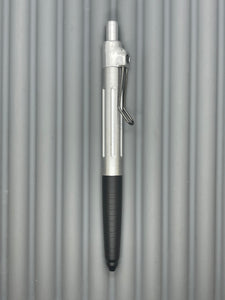 Spoke Click Prototype (Alpha): Black Aluminum Taper Grip, Bare Aluminum Barrel