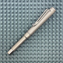 Load image into Gallery viewer, Roady  / Sandblasted Titanium - Knurled Grip, Grooved Cap with Silver Clip