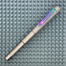 Load image into Gallery viewer, Roady XL / Sandblasted Titanium - Knurled Grip, Grooved Cap with Rainbow Clip