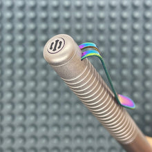 Load image into Gallery viewer, Roady  / Sandblasted Titanium - Knurled Grip, Grooved Cap with Rainbow Clip