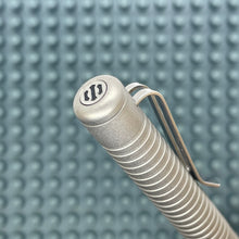 Load image into Gallery viewer, Roady  / Sandblasted Titanium - Knurled Grip, Grooved Cap with Silver Clip