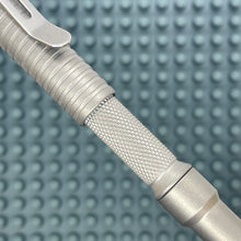 Load image into Gallery viewer, Roady  / Sandblasted Titanium - Knurled Grip, Grooved Cap with Silver Clip