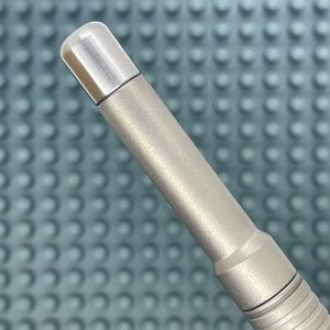 Roady  / Sandblasted Titanium - Knurled Grip, Grooved Cap with Rainbow Clip