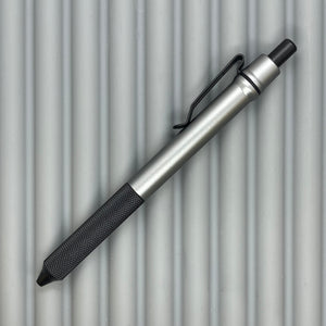 > Spoke Click Model C Aluminum: Battleship Grey / Black Knurled Grip