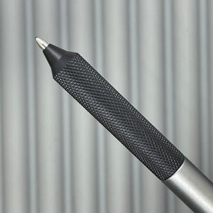 > Spoke Click Model C Aluminum: Battleship Grey / Black Knurled Grip