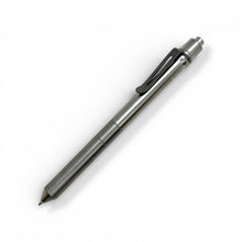Load image into Gallery viewer, > Spoke Click Model CX-E: Shiny Titanium / Milli-Groove Grip (Uses Pentel® EnerGel refills)