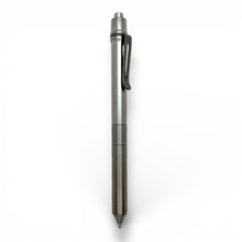 Load image into Gallery viewer, > Spoke Click Model CX-E: Shiny Titanium / Milli-Groove Grip (Uses Pentel® EnerGel refills)