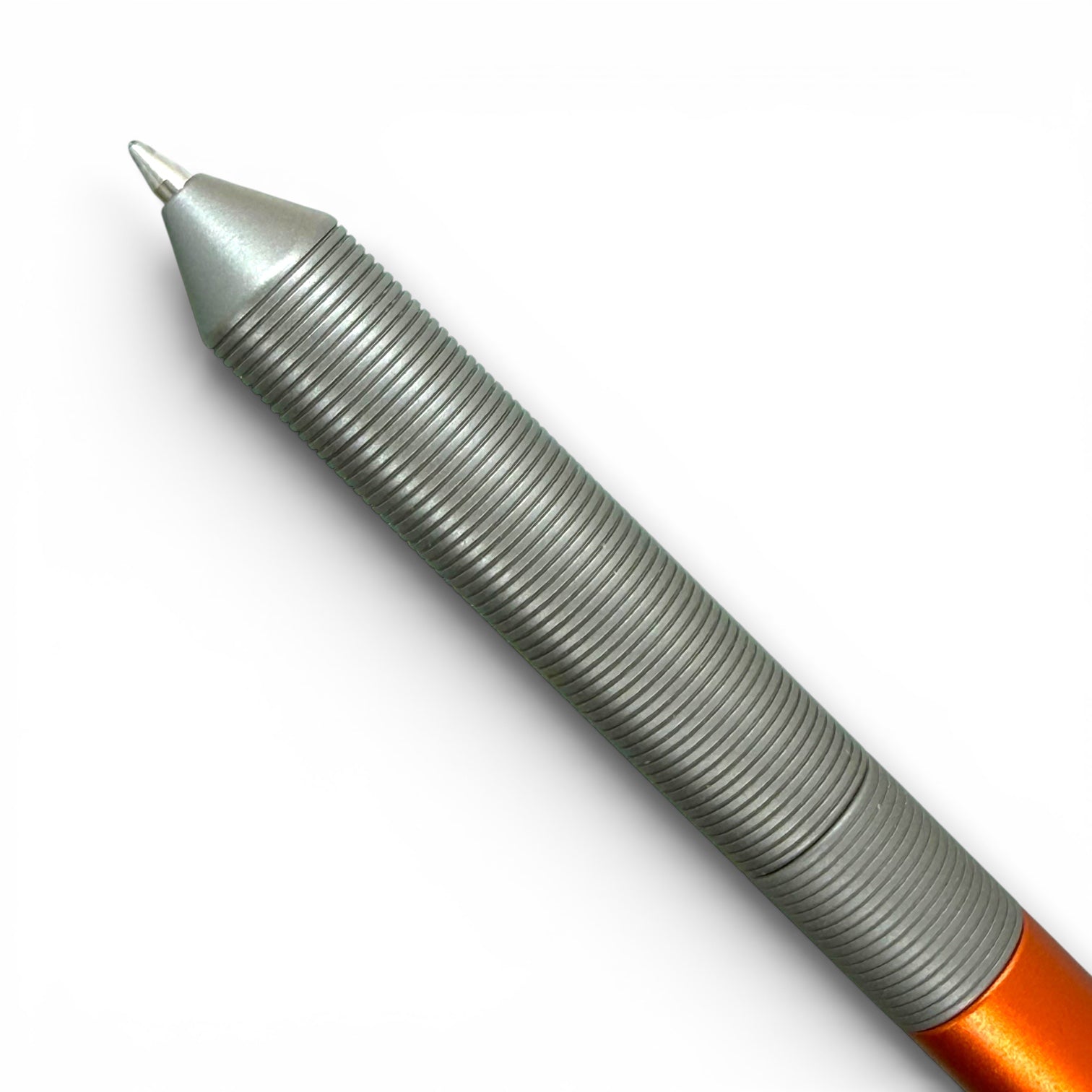 Spoke Click Model CX-E: Matte Titanium Milli-Groove Grip / Orange