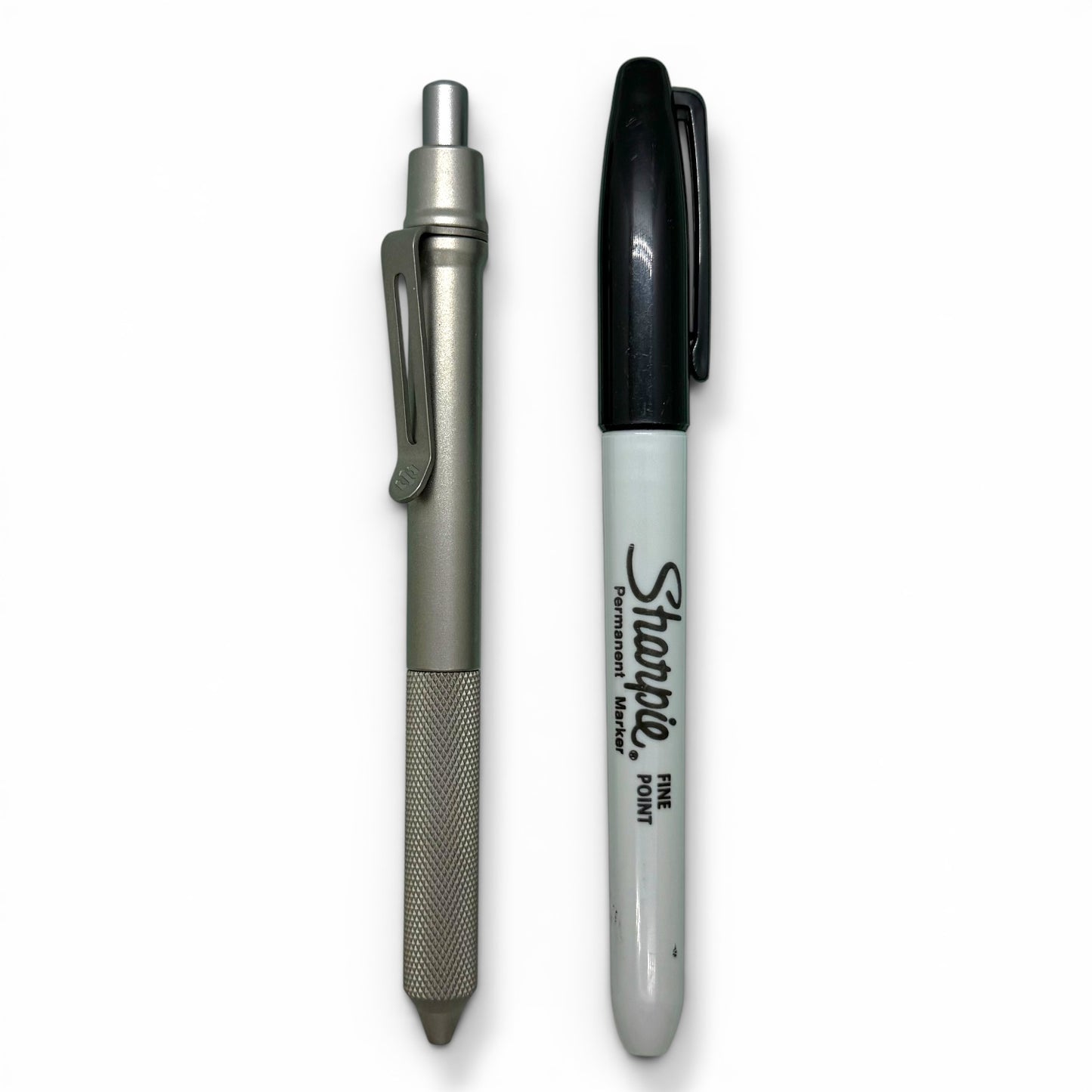 > Spoke Click Model C: Matte Titanium /  Knurled Grip