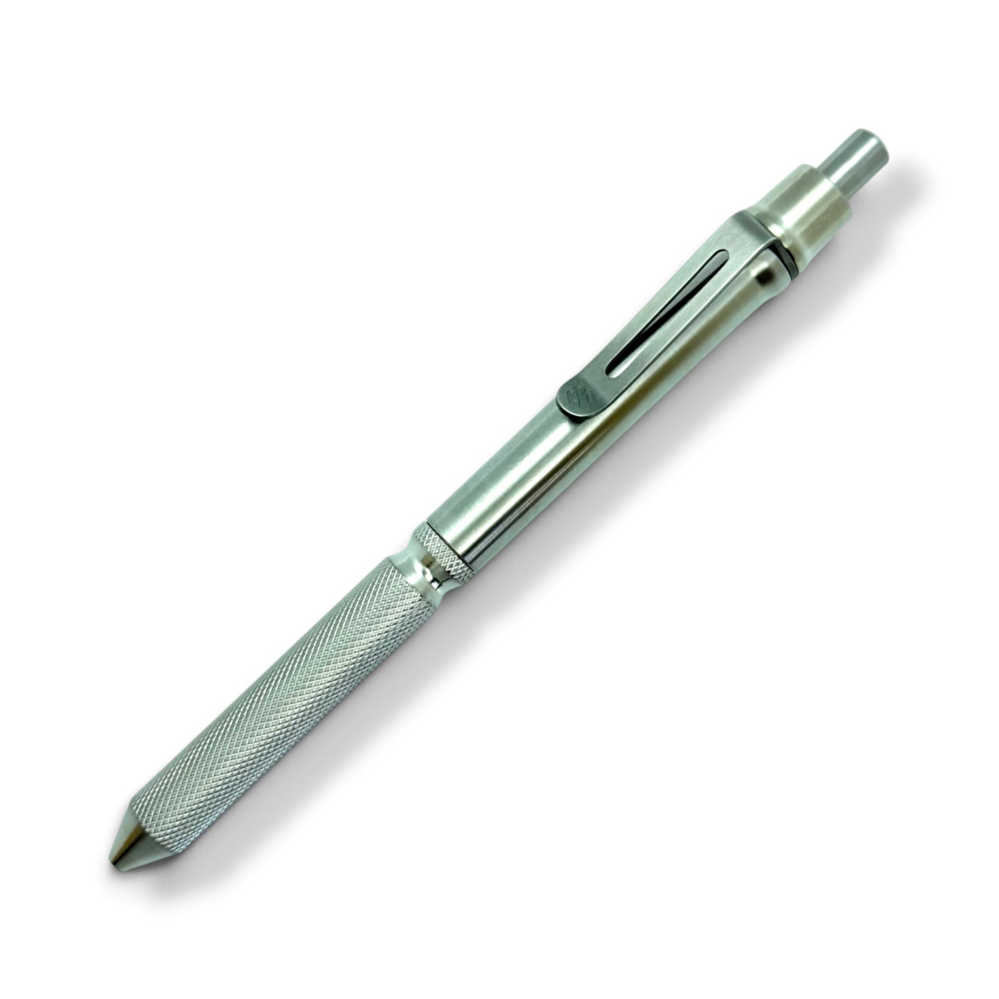 > Spoke Click Model CX: Shiny Titanium / Knurled Grip