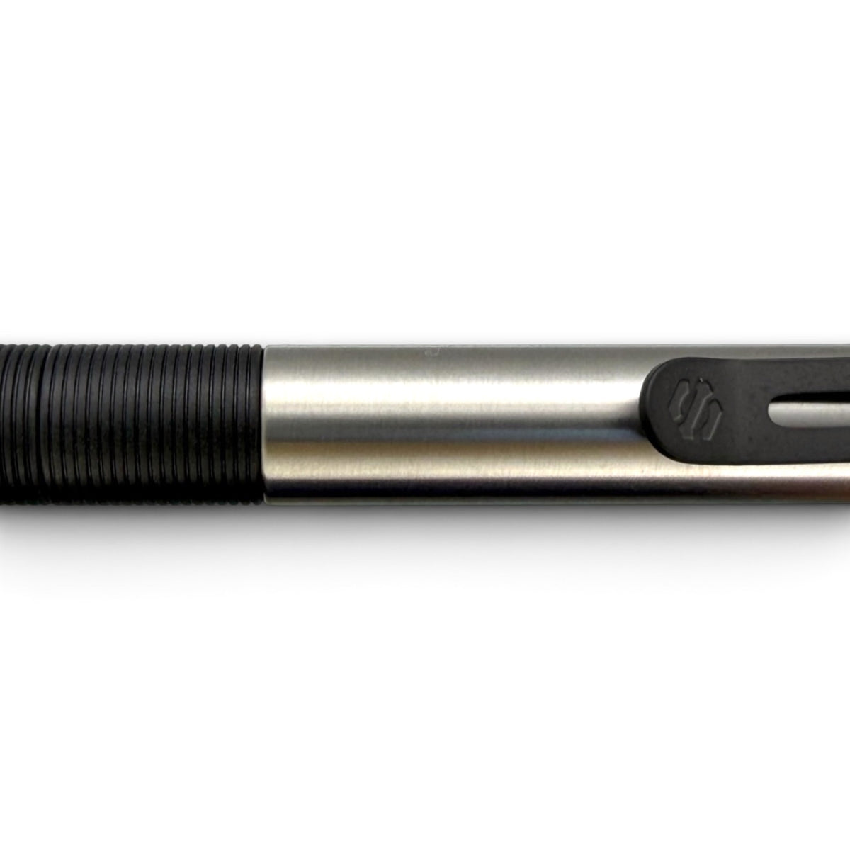 > Spoke Click Model CX-E: Satin Titanium / Black Ti Grooved Grip & Clip (Pentel® EnerGel refill) (Copy)