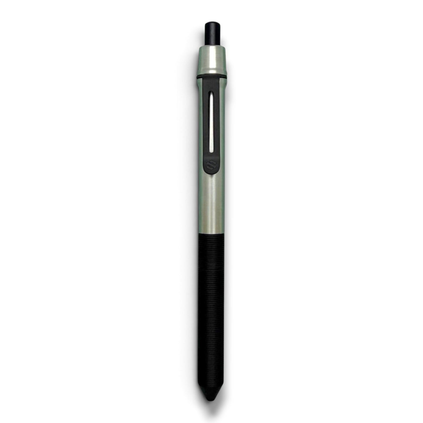 > Spoke Click Model CX-E: Satin Titanium / Black Ti Grooved Grip & Clip (Pentel® EnerGel refill) (Copy)