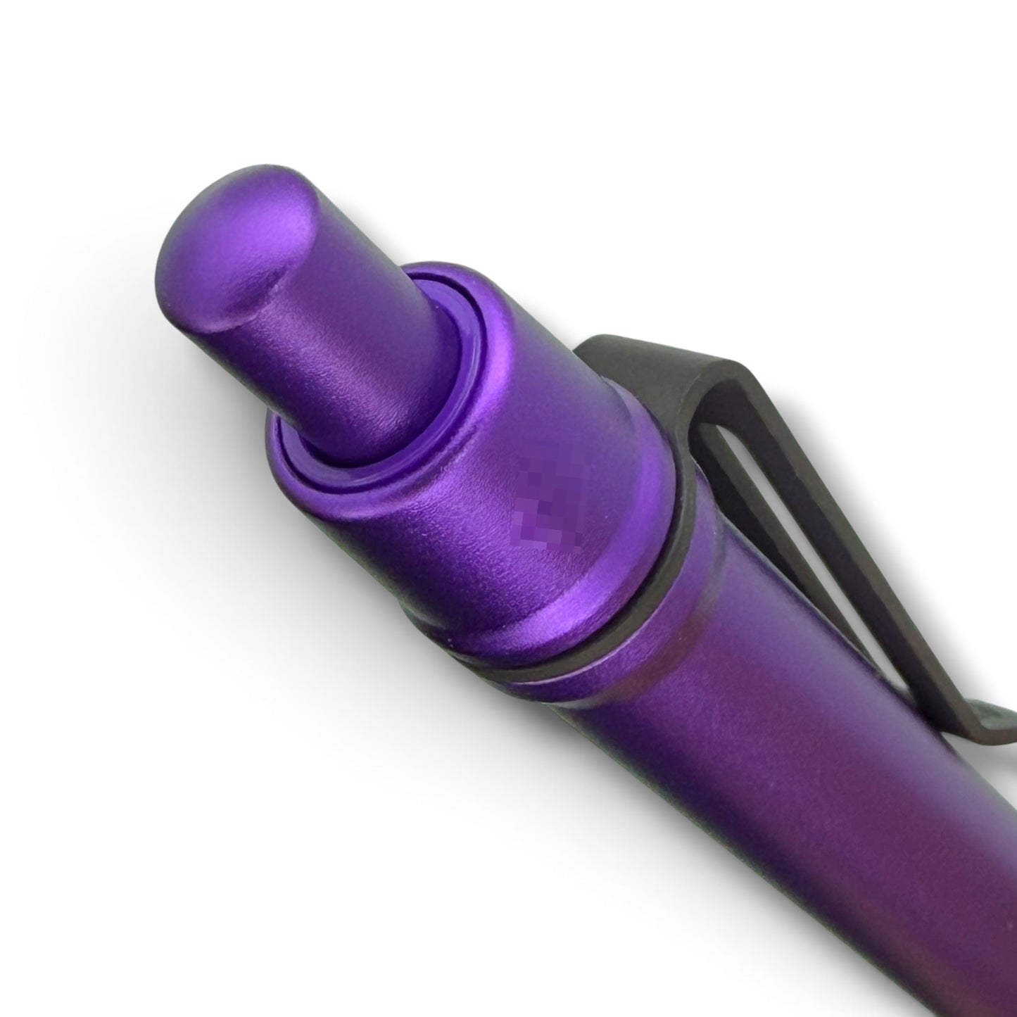 > Spoke Click Model CX-E: Black Knurled Titanium Grip and Clip / Purple Aluminum Barrel (Uses Pentel® EnerGel refills)