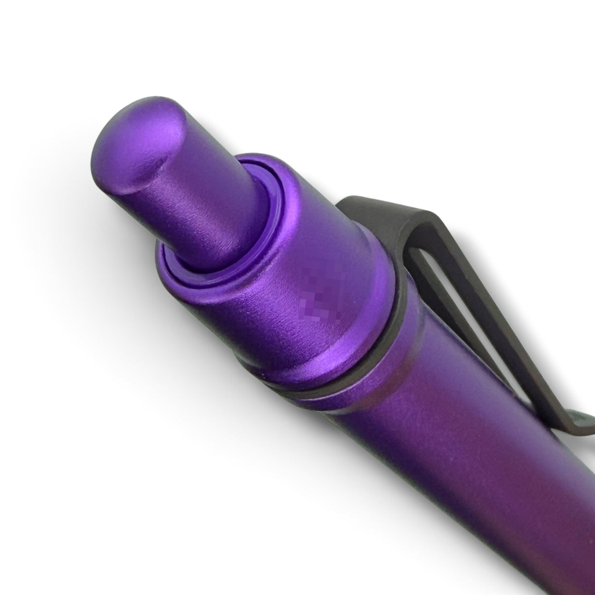 > Spoke Click Model CX-E: Black Titanium Milli-Groove Grip and Clip/ Purple Aluminum Barrel ( Pentel® EnerGel refill)