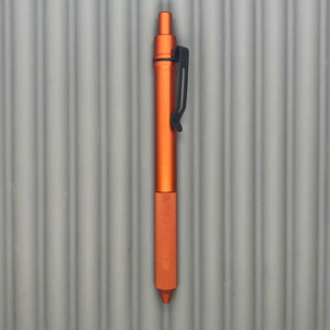 > Spoke Click Model C: Aluminum, Lava Orange / Knurled Grip