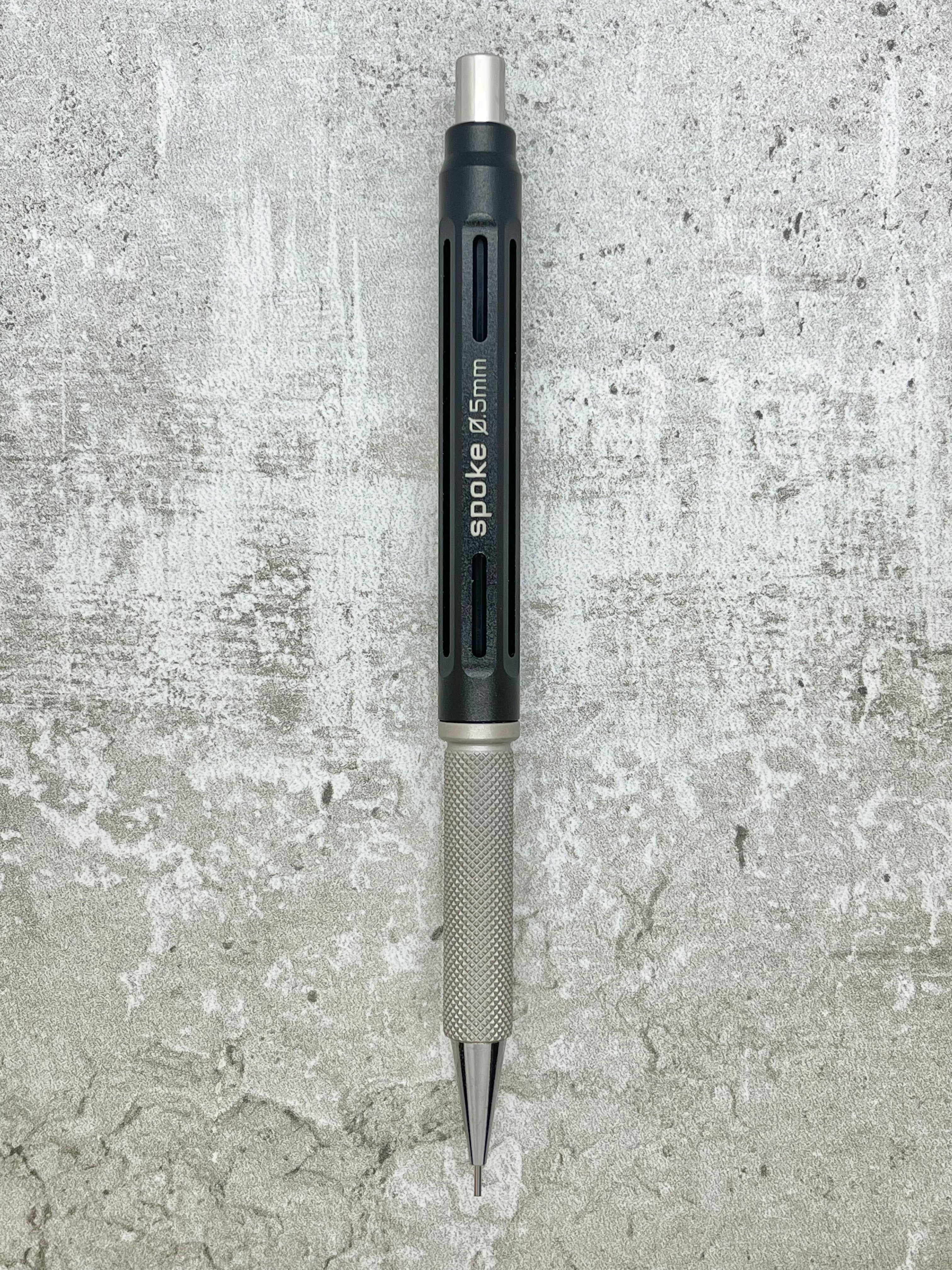 Model 4 / Knurled Grip, Matte Titanium – Spoke Design