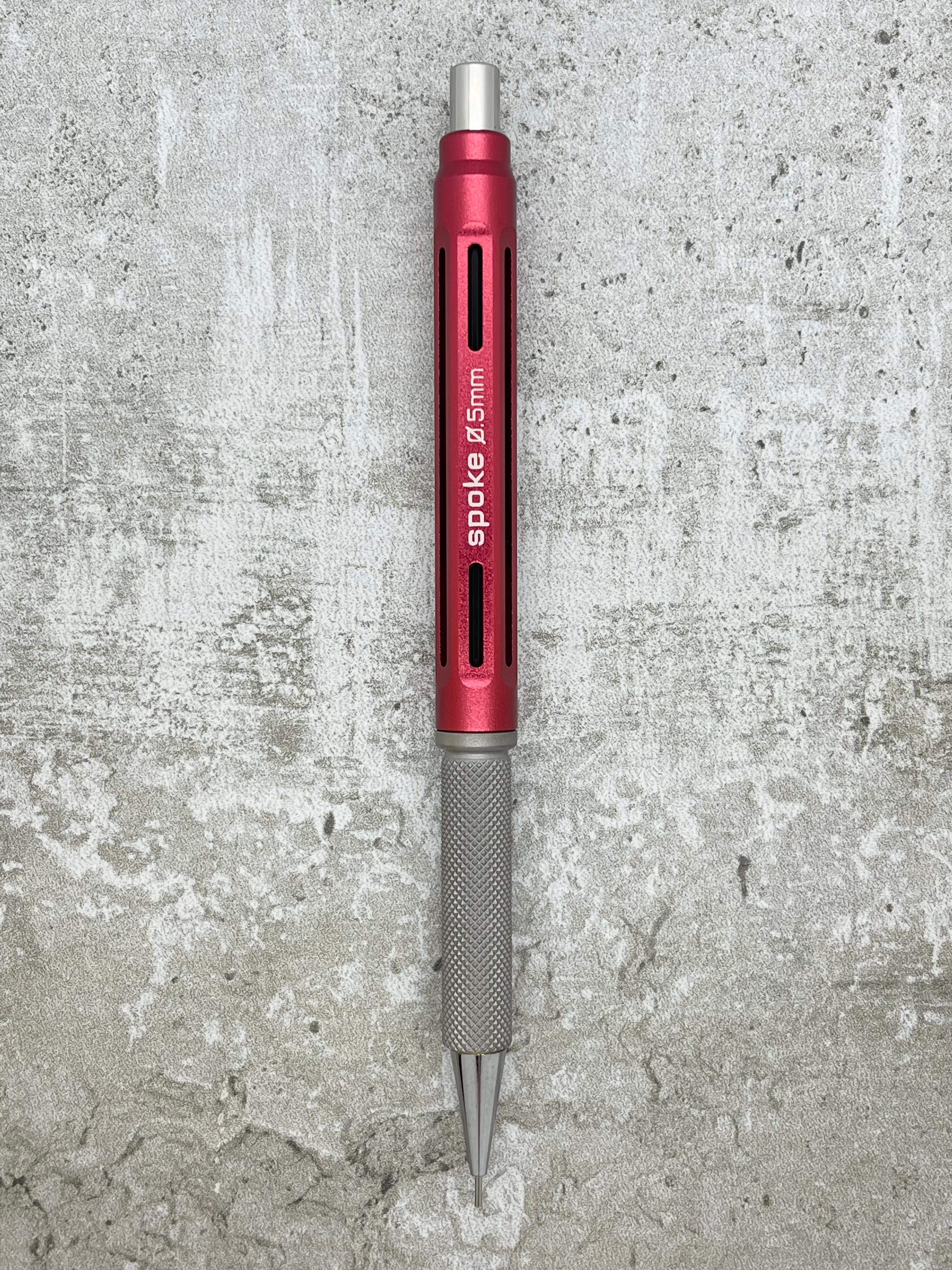 Model 4 / Knurled Grip, Matte Titanium – Spoke Design
